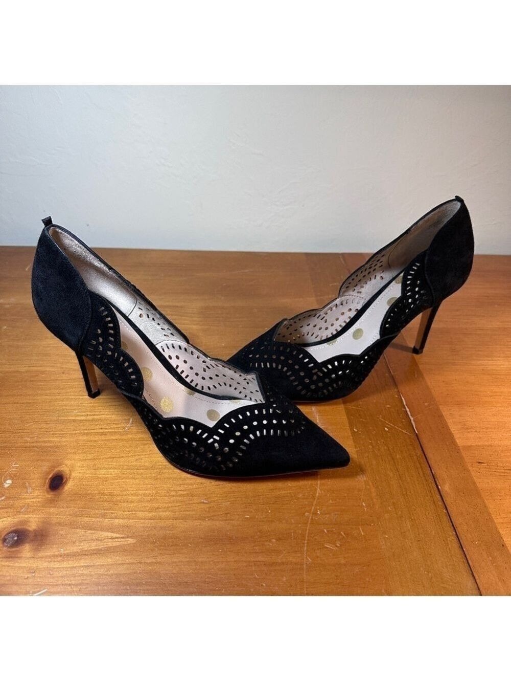 Boden Black Leather Heels - Picture 3 of 10